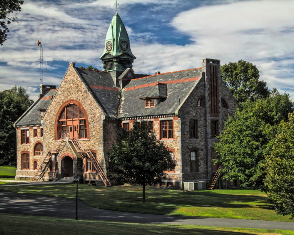 Pictured is Stone Hall on the campus of the former Northfield Mount