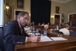 Congressman Jim Renacci, R-Ohio, takes notes as he listens to House Budget Committee lawmakers deliver statements on the American Health Care Act during a March 16 hearing on Capitol Hill in Washington. (CNS photo/Shawn Thew, EPA) See HOUSE-HEALTH-CARE-DEWANE March 20, 2017.