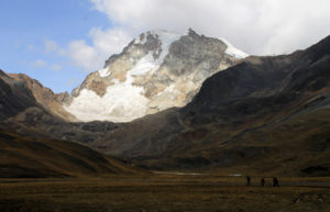 An undated handout photo made available by the NGO International Conservation, shows the Huayna Potosi Glacier in La Paz, Bolivia. President Donald Trump signed an executive order March 28 at the Environmental Protection Agency, which looks to curb the federal government's enforcement of climate regulations by putting American jobs above addressing climate change. (CNS photo/NGO International Conservation via EPA) See CLEAN-POWER-TRUMP-ACTION March 28, 2017.