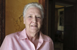Marie Collins of Ireland, a survivor of clergy sexual abuse, is pictured in a 2014 photo. Collins was one of the founding members and the last remaining abuse survivor on the Pontifical Commission for the Protection of Minors. She left her position over what she described as resistance in Vatican offices against implementing recommendations for protecting people from abuse. (CNS photo/Carol Glatz) See VATICAN-ABUSE-RESIGNATION-COLLINS March 1, 2017..