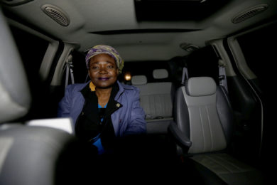 A Haitian woman, who gave her name as Cilotte, takes a taxi to the U.S.-Canada border April 26 from Champlain, N.Y. Haitians in the U.S. since a devastating 2010 earthquake are urging the U.S. Department of Homeland Security to renew their Temporary Protected Status designation because conditions have not appreciably improved in their homeland. (CNS photo/Christine Muschi, Reuters) See HAITIANS-PROTECTED-STATUS May 11, 2017.