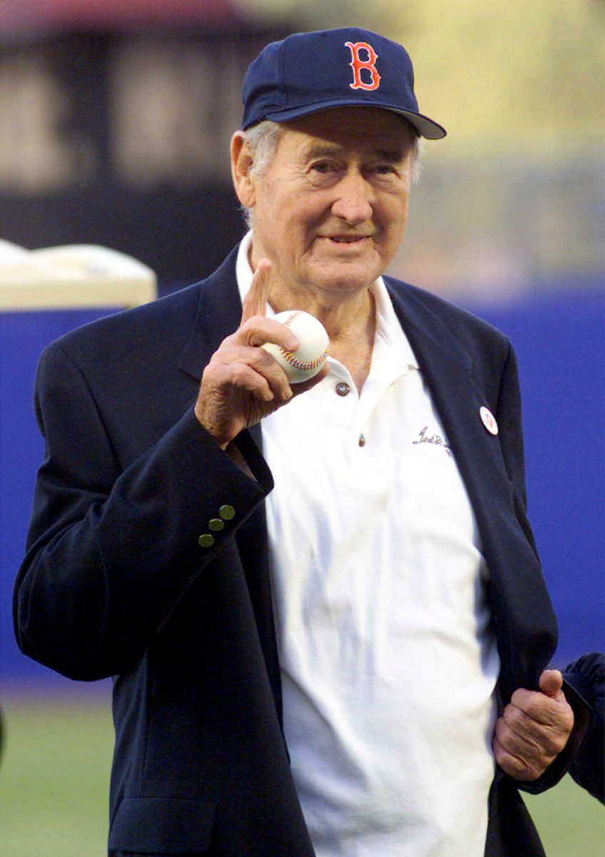 Ted Williams, a baseball legend and member of the Hall of Fame, who died in 2002, is pictured in ...