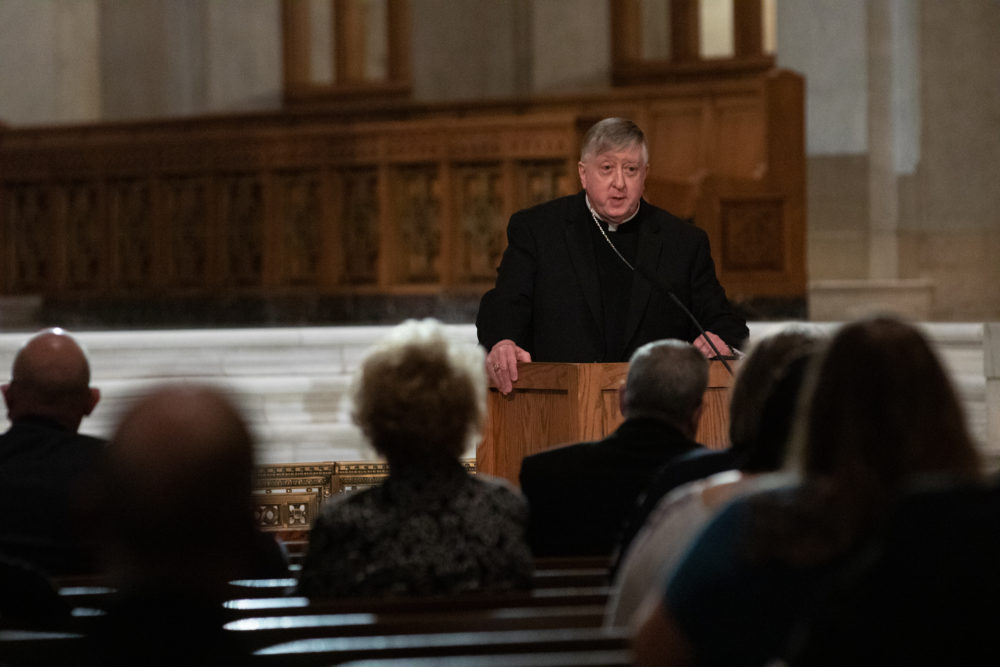 Mitchell Rozanski Archbishop-elect Mitchell Rozanski spoke at a press conference at ...