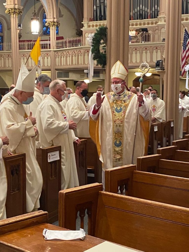 Springfield Bishop William Byrne greets fellow bishops and priests ...