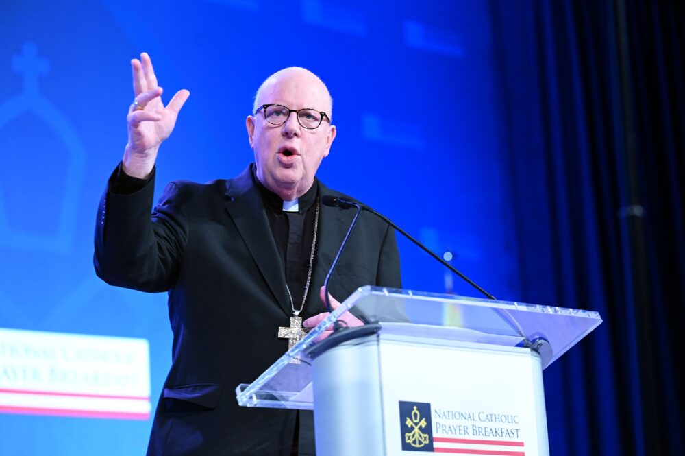 William D. Byrne of Springfield, Mass., gives the keynote