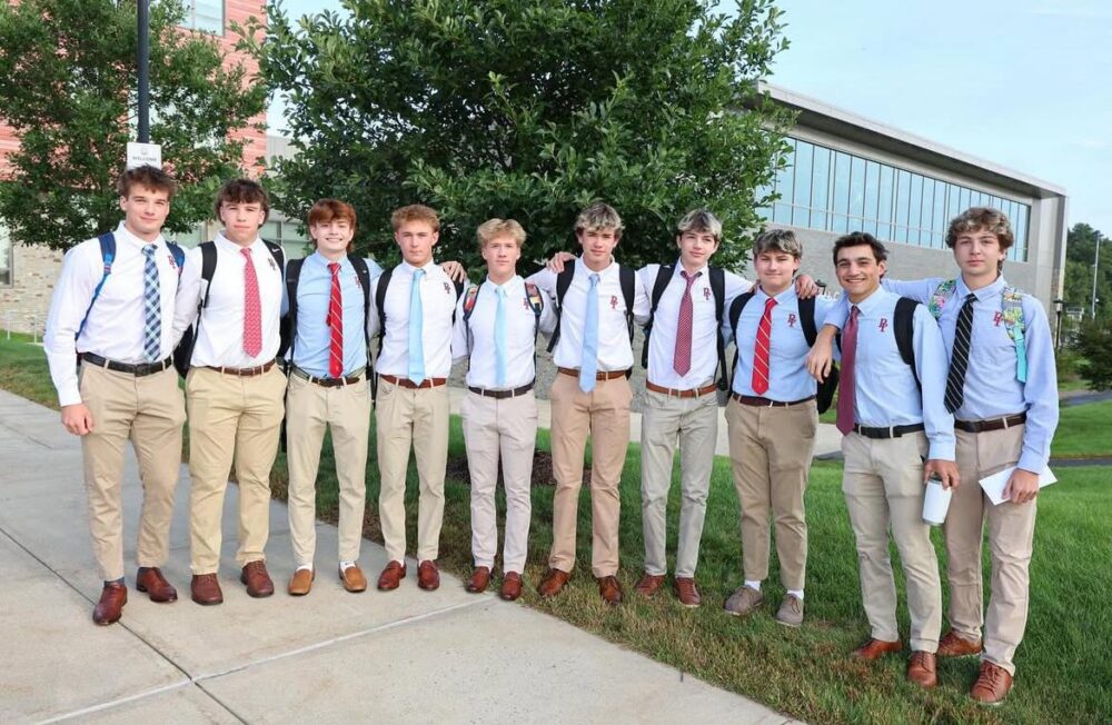 Seniors at Pope Francis Preparatory School in Springfield pose for a ...