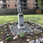 A statue of St. Francis of Assisi presides over his namesake garden on the friary grounds at Our Lady of the Cross Parish in Holyoke.