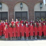 Posing in front of their school are the members of the 2018 graduating class at St. Michael's Academy in Springfield.