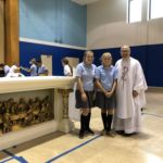 The altar from the former Mater Dolorosa Church in Holyoke was recently moved to Mater Dolorosa School, where it is used for school Masses.