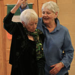 Margot Moran and Sister of St. Joseph Eileen Sullivan dance at the Annual Irish Night held in late March at St. Michael's Cathedral in Springfield.