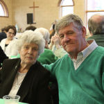 Sister of St. Joseph Margaret McNaughton, former pastoral minister at St. Michael's Cathedral, and a friend pose at the cathedral parish's Annual Irish Night.