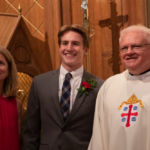 Confirmation students from St. Patrick Parish, Springfield, pose with Msgr. Daniel Liston, pastor. The confirmation liturgy was held at St. Michael's Cathedral.