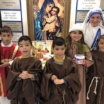 On All Saints Day, children at Our Lady of Mt. Carmel Parish in Springfield portrayed St. Lawrence, Daniel of the lion's Den, St. Anthony, St. Brigid, St. Francis of Assisi, and St. Teresa of Calcutta.