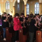 A delegation of teens from three parishes attended a Mass and social at Our Lady of Mt. Carmel Parish in Springfield, prior to their trip to the Nov. 21-23 National Catholic Youth Conference in Indianapolis.