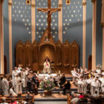 Bishop Mitchell Rozanski presides at the annual Lessons and Carols presentation at St. Michael's Cathedral on Dec. 14, 2019.